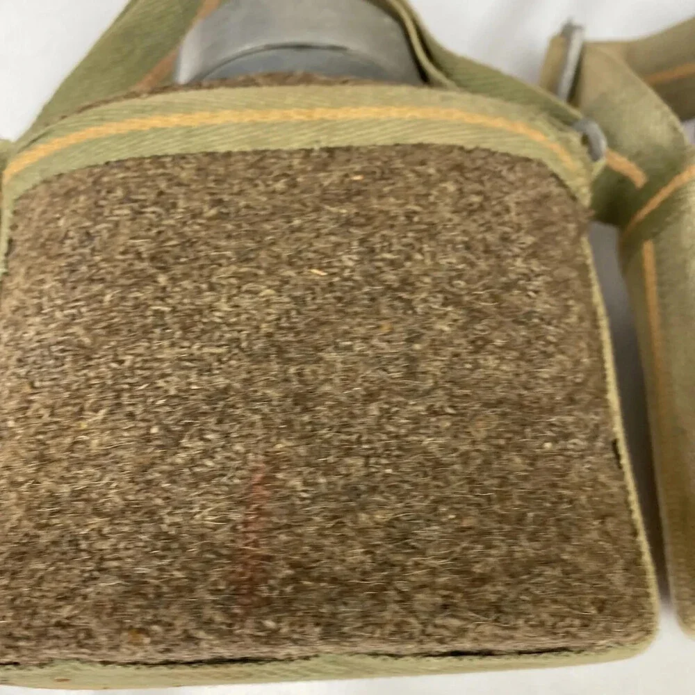Pair Of Vintage Elephant Brand E. Pakistan Water Bottle Strap Wool Insulation